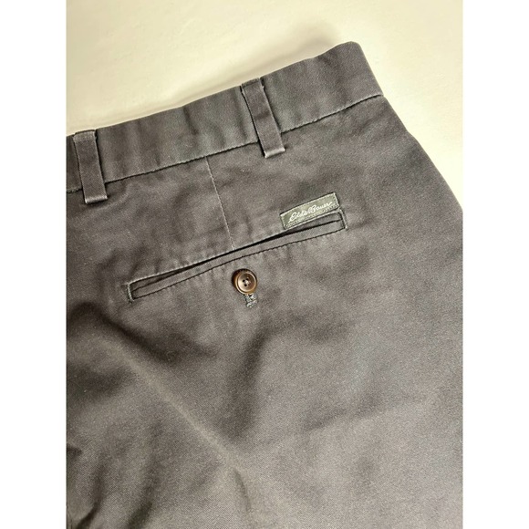 Eddie Bauer Grey Chinos Khakis Mens 36x30 100% Cotton - Picture 12 of 13